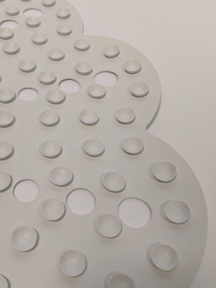 Showerdrape White Petal Flower Shower Mat - Image 2 of 2
