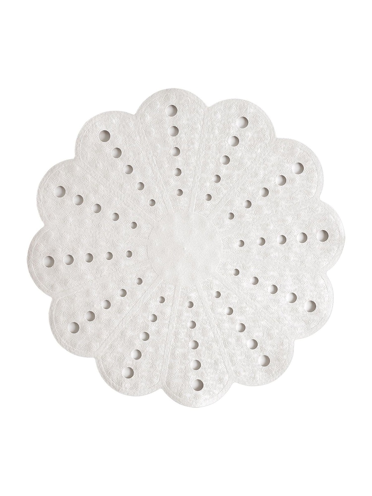 Showerdrape White Petal Flower Shower Mat - Image 5 of 5 Showerdrape White Petal Flower Shower Mat - Image 5 of 5
