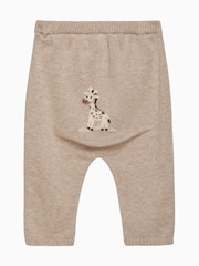 Trotters London Newborn Oatmeal Giraffe Leggings - Image 2 of 2