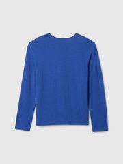 Gap Blue Long Sleeve Graphic T-Shirt (4-13yrs) - Image 2 of 3