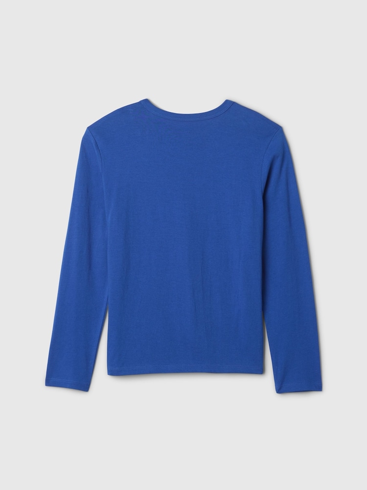 Gap Blue Long Sleeve Graphic T-Shirt (4-13yrs) - Image 2 of 3