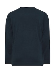 BadRhino Big & Tall Blue Crew Neck Jumper - Image 3 of 3