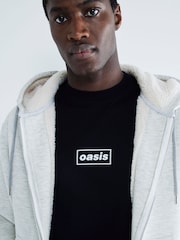 River Island Black Regular Fit Oasis Front 100% Cotton T-Shirt - Image 3 of 6