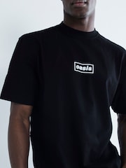 River Island Black Regular Fit Oasis Front 100% Cotton T-Shirt - Image 4 of 6