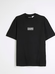 River Island Black Regular Fit Oasis Front 100% Cotton T-Shirt - Image 5 of 6