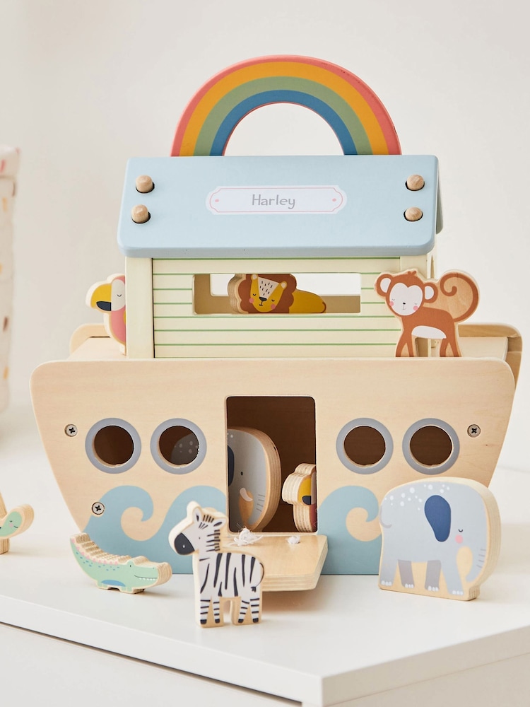 Personalised Wooden Animal Print Ark Play Set by My 1st Years - Image 2 of 6