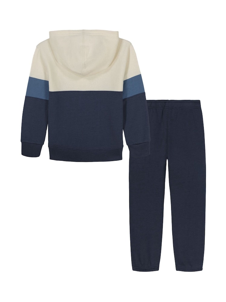 Under Armour Cream Rival Fleece Colour Block Hoodie Set - Image 2 of 2 Under Armour Cream Rival Fleece Colour Block Hoodie Set - Image 2 of 2