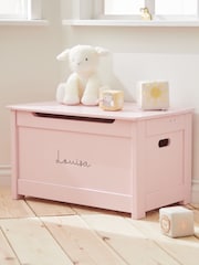 Personalised Pink Panelled Toy Box by My 1st Years - Image 1 of 3