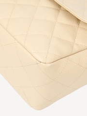 CHANEL Large Natural Caviar Leather Single Flap Classic Handbag - Image 11 of 13