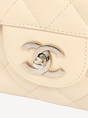 CHANEL Large Natural Caviar Leather Single Flap Classic Handbag - Image 13 of 13