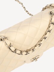 CHANEL Large Natural Caviar Leather Single Flap Classic Handbag - Image 6 of 13