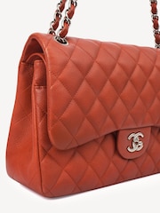 CHANEL Large Red Caviar Leather Classic Handbag - Image 6 of 10