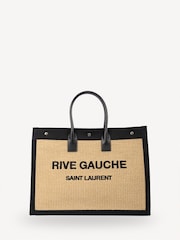 Saint Laurent Black/Brown Rive Gauche Tote Handbag - Image 1 of 7