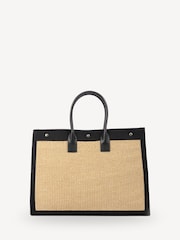 Saint Laurent Black/Brown Rive Gauche Tote Handbag - Image 2 of 7