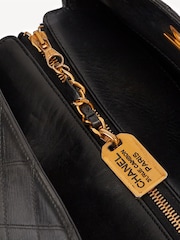 CHANEL Travel Ligne Tote Calfskin Leather Black Handbag - Image 7 of 9