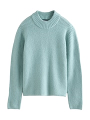 Teal Blue Chunky Rib Knitted Jumper - Image 1 of 1