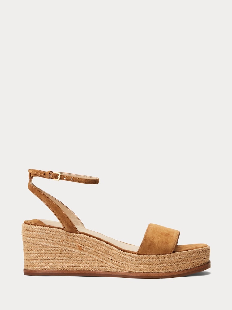 Lauren Ralph Lauren Leona Suede Platform Heeled Espadrilles - Image 1 of 4