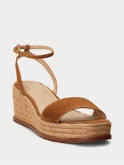 Lauren Ralph Lauren Leona Suede Platform Heeled Espadrilles - Image 3 of 4
