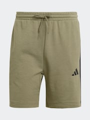 adidas Green Essential 3-Stripes French Terry Shorts - Image 6 of 6