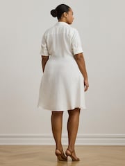 Lauren Ralph Lauren Curve Wakana Linen Belted Shirt Dress - Image 3 of 5