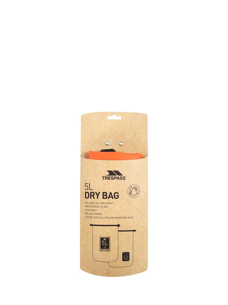 Trespass Orange Sunrise 5L Dry Bag - Image 2 of 2