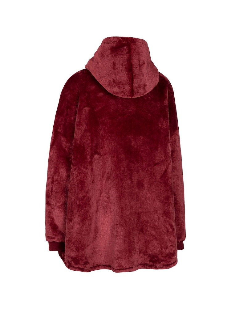 Trespass Oversized Red Cosiness Hoodie - Image 2 of 2 Trespass Oversized Red Cosiness Hoodie - Image 2 of 2