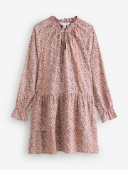 Plum Purple Midi Floral Tiered Dress - Image 1 of 1