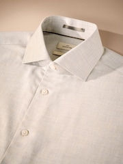Neutral Slim Fit Textured Signature 100% Cotton Long Sleeve Shirt - Image 2 of 3