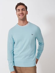 Crew Clothing Blue Crew Neck Sweatshirt - Image 1 of 5