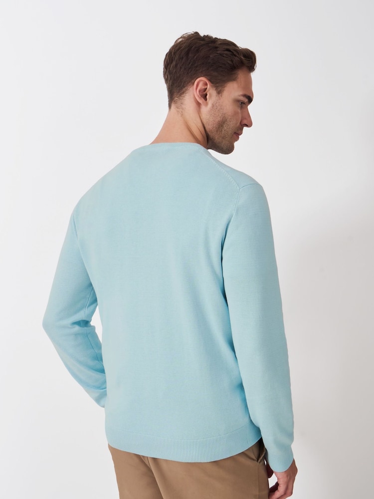 Crew Clothing Blue Crew Neck Sweatshirt - Image 2 of 5