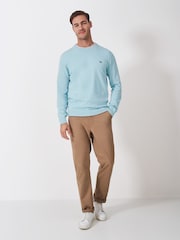 Crew Clothing Blue Crew Neck Sweatshirt - Image 3 of 5
