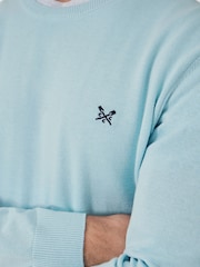Crew Clothing Blue Crew Neck Sweatshirt - Image 4 of 5