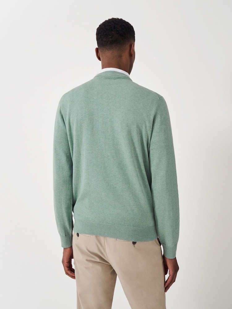 Crew Clothing Green 100% Cotton Crew Neck Sweatshirt - Image 2 of 5