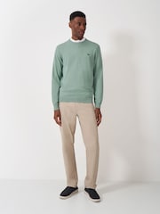 Crew Clothing Green 100% Cotton Crew Neck Sweatshirt - Image 3 of 5
