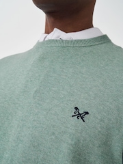 Crew Clothing Green 100% Cotton Crew Neck Sweatshirt - Image 4 of 5