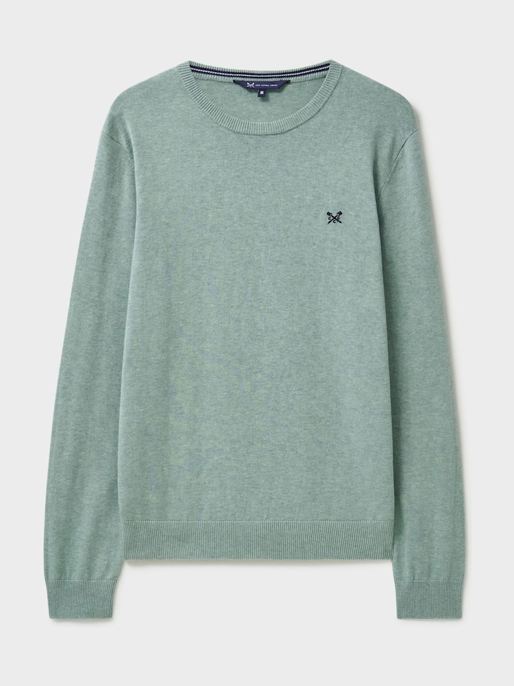 Crew Clothing Green 100% Cotton Crew Neck Sweatshirt - Image 5 of 5