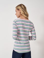 Crew Clothing Company Blue 100% Cotton Essential Breton Stripe Top - Image 2 of 5