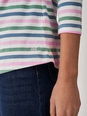 Crew Clothing Company Blue 100% Cotton Essential Breton Stripe Top - Image 4 of 5
