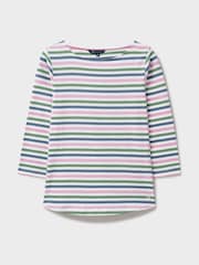 Crew Clothing Company Blue 100% Cotton Essential Breton Stripe Top - Image 5 of 5