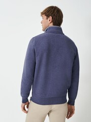 Crew Clothing Company Blue Classic Half Zip Sweatshirt - 圖片 4，共 5