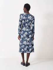 Crew Clothing Company Blue Carrie Floral Jersey Tea Dress - Image 2 of 5