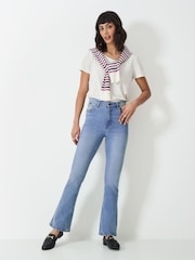 Crew Clothing Company Blue Bootcut Jeans - Image 1 of 5