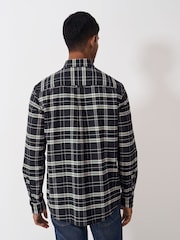 Crew Clothing Grey Wilson Check Oxford 100% Cotton Shirt - Image 2 of 5