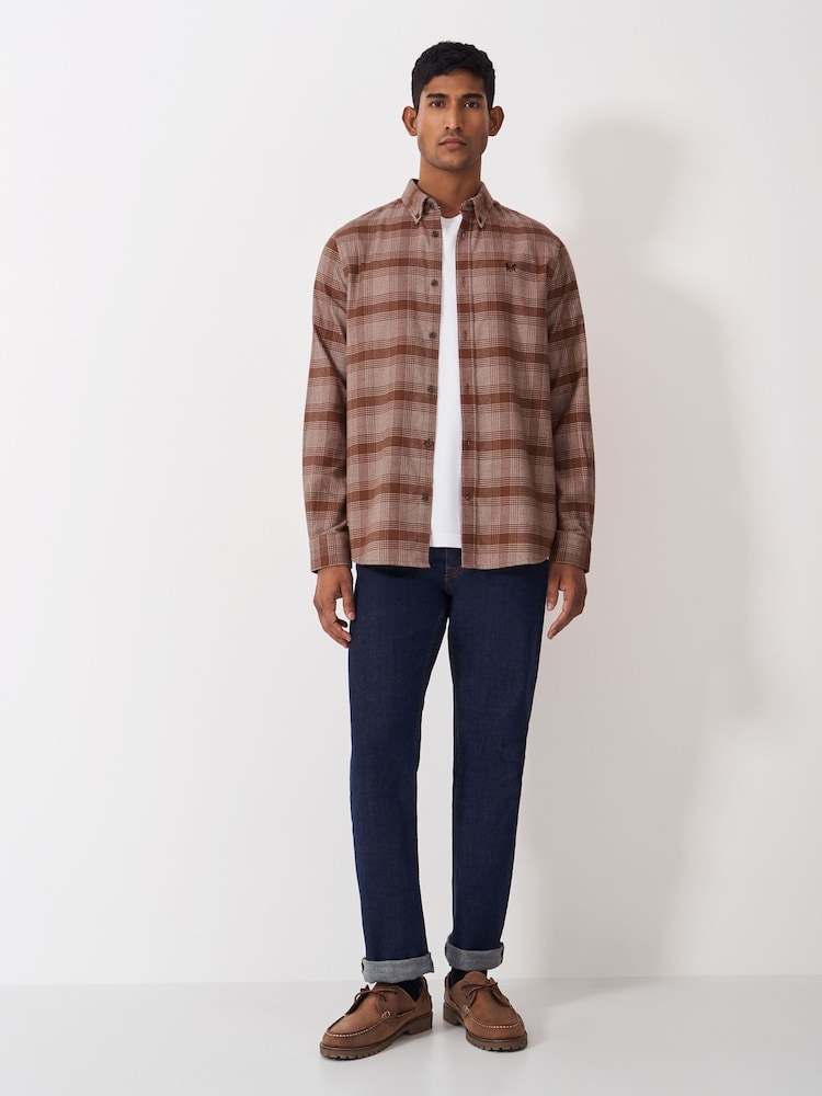 Crew Clothing Martin Cross картатий Flannel 100% Cotton сорочки - Image 3 of 5