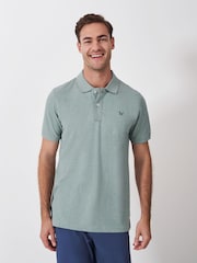 Crew Clothing Green Classic Pique 100% Cotton Polo Shirt - Image 1 of 5