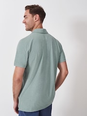 Crew Clothing Green Classic Pique 100% Cotton Polo Shirt - Image 2 of 5