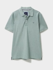 Crew Clothing Green Classic Pique 100% Cotton Polo Shirt - Image 5 of 5