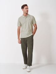 Crew Clothing Natural Classic Pique 100% Cotton Polo Shirt - Image 3 of 5