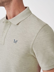 Crew Clothing Natural Classic Pique 100% Cotton Polo Shirt - Image 4 of 5