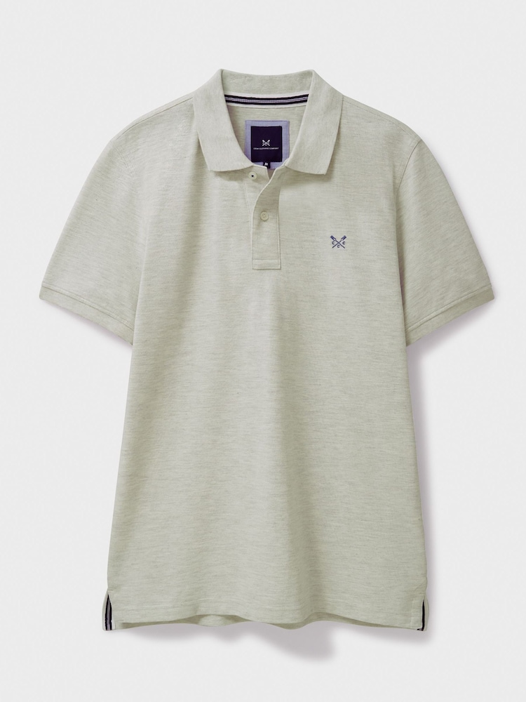 Crew Clothing Natural Classic Pique 100% Cotton Polo Shirt - Image 5 of 5